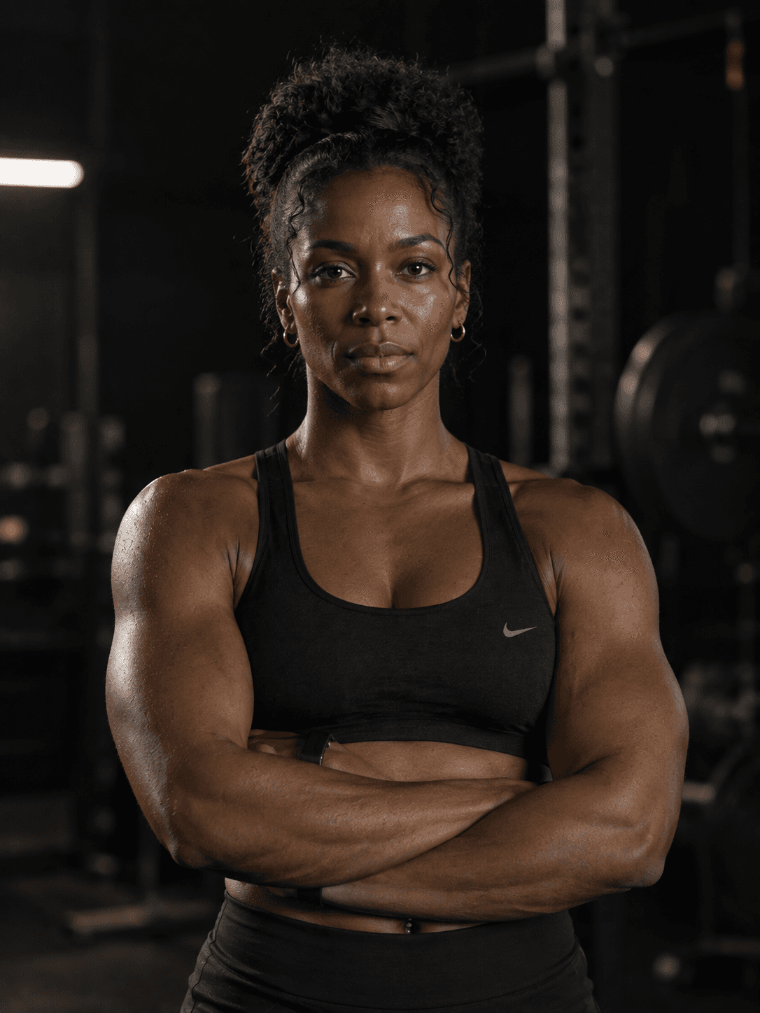Danielle Okafor, waist-up portrait on the training floor
