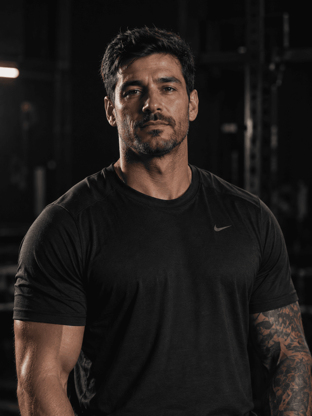 Marcus Vieira, waist-up portrait on the training floor